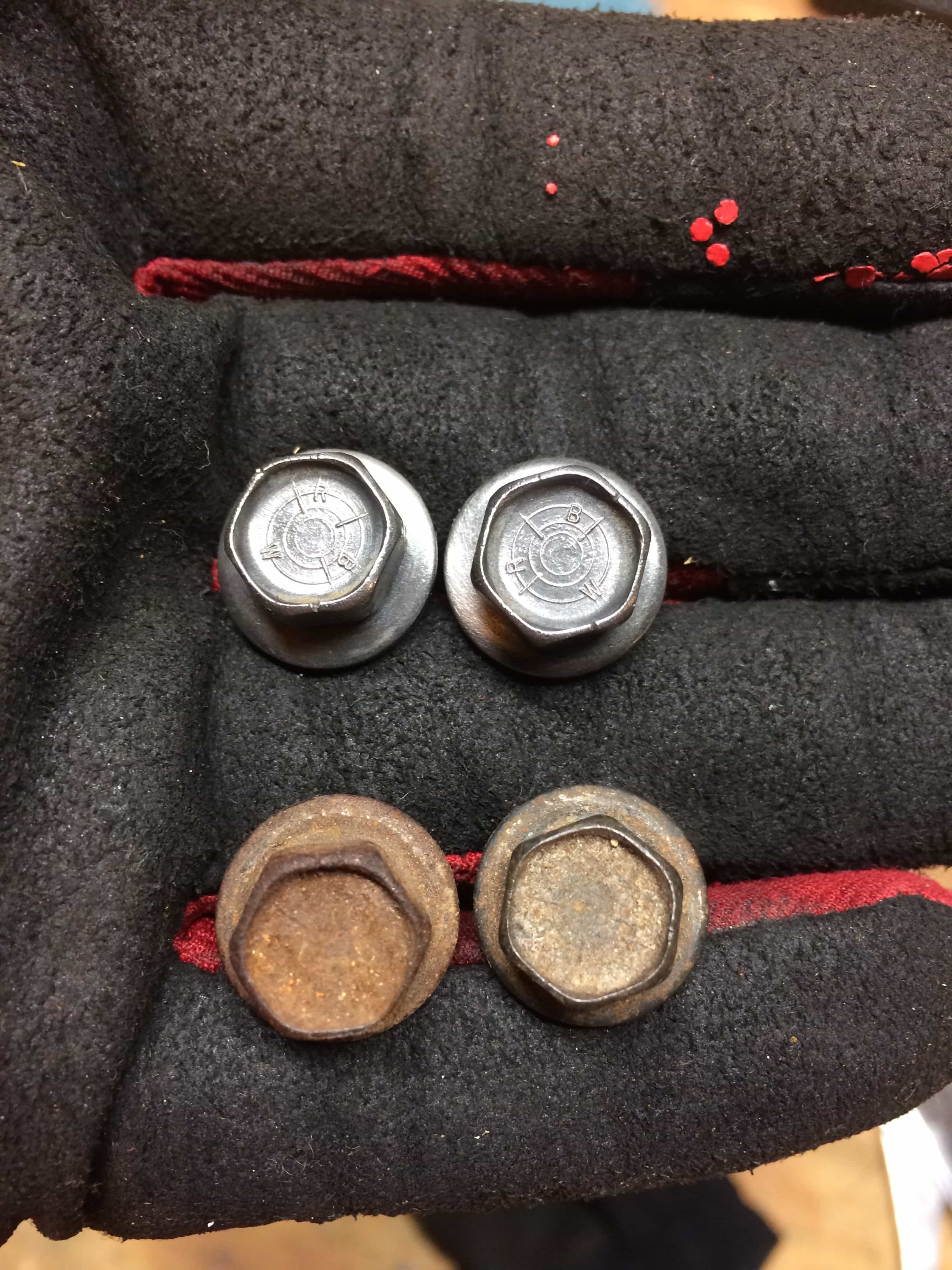 Door bolts before & after
